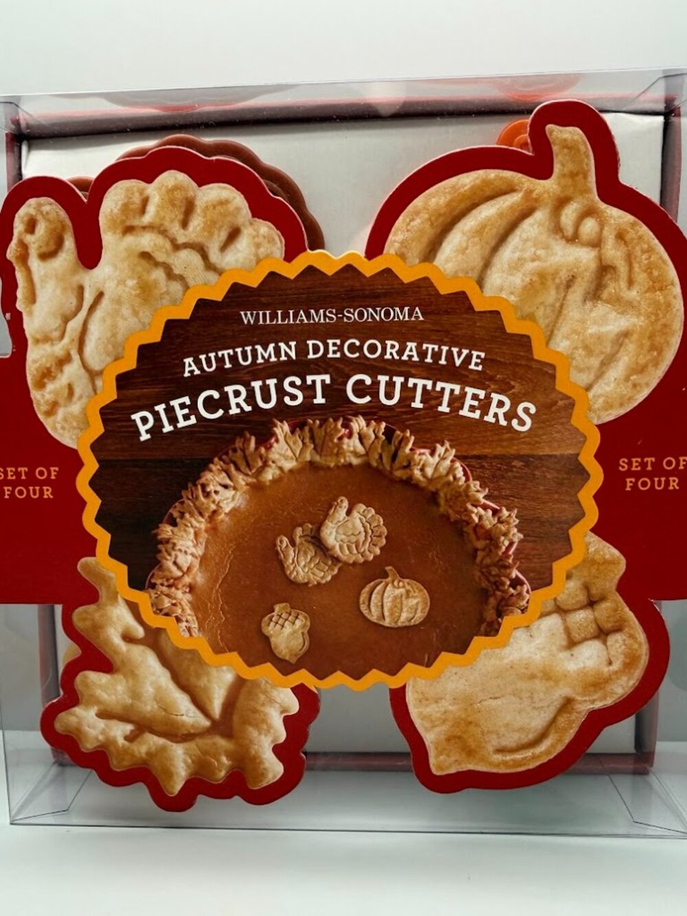 Williams-Sonoma Autumn Pie Crust Cutters Set of 4- NIB